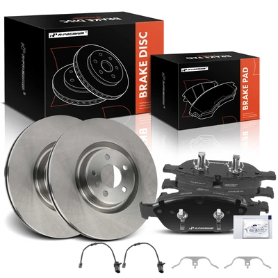 6 Pcs Front Disc Brake Rotors & Ceramic Brake Pads