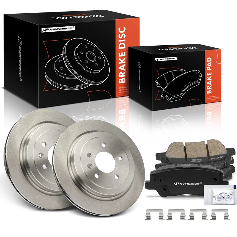 2016 Cadillac ATS Brake Pad and Rotor Kit Set of 6 Rear Driver & Passenger A-Premium APBRPR1584