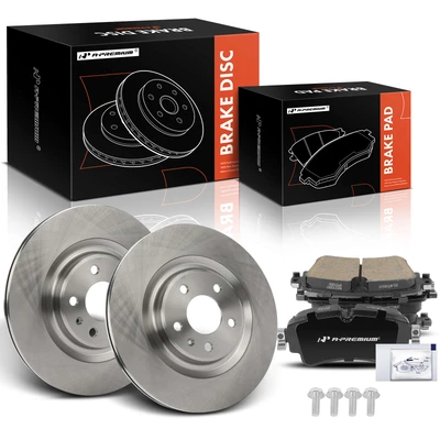 6 Pcs Rear Disc Rotors & Ceramic Brake Pads