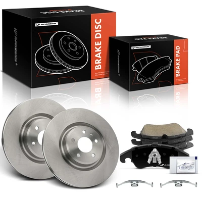 6 Pcs Front Disc Brake Rotors & Ceramic Brake Pads