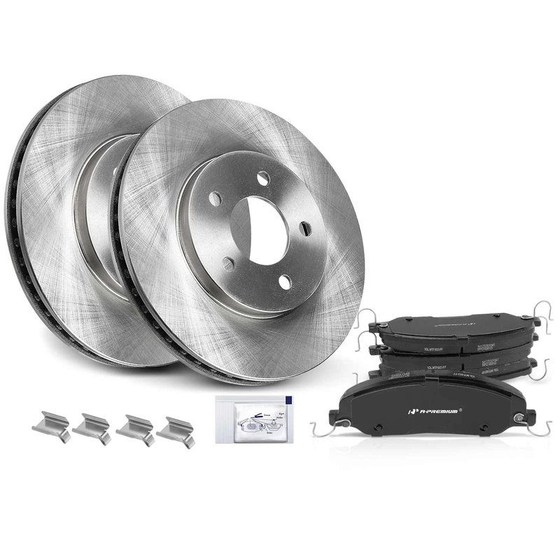 2009 Ford Mustang Brake Rotor and Pad Kit Set of 6 Front Driver & Passenger A-Premium APBRPR1221