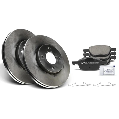 Front Disc Brake Rotors & Ceramic Brake Pads