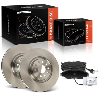 6 Pcs Front Disc Brake Rotors & Ceramic Brake Pads