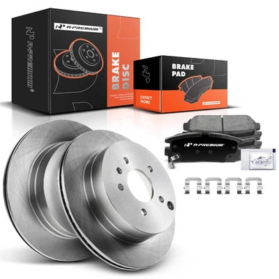 Rear Disc Brake Rotors & Ceramic Brake Pads