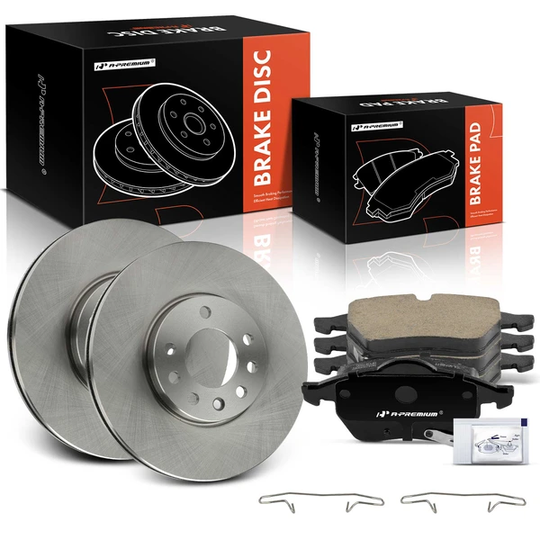 2000 Saturn LW2 Disc Brake Rotors and Ceramic Pads Kit, 6 Pcs, Front Driver & Passenger, A-Premium, APBRPR1716