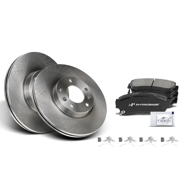2006-2011 Mercury Milan Disc Brake Rotors and Ceramic Pads Kit, 6 Pcs, Front Driver & Passenger, A-Premium, APBRPR406
