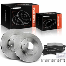 6 Pcs Front Disc Brake Rotors & Ceramic Brake Pads