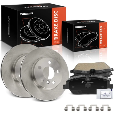 6 Pcs Front Disc Brake Rotors & Ceramic Brake Pads
