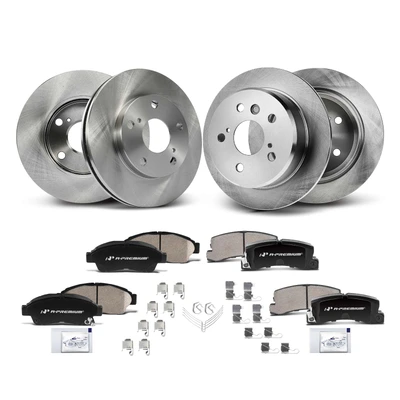Front & Rear Disc Brake Rotors & Ceramic Brake Pads