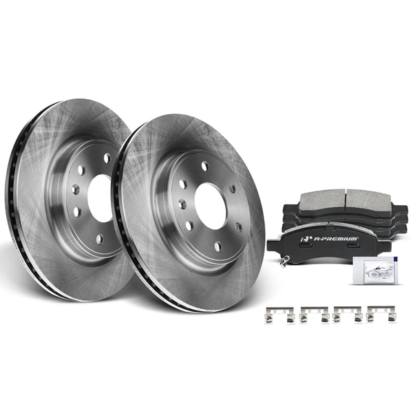 Disc Brake Rotors and Ceramic Pads Kit, 6 Pcs, Front Driver & Passenger, A-Premium, APBRPR041