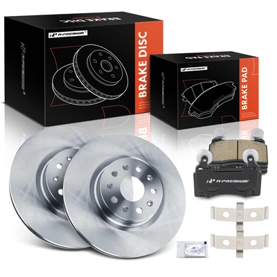 6 Pcs Front Disc Brake Rotors & Ceramic Brake Pads