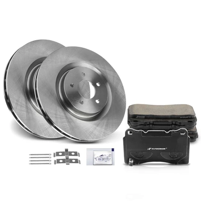 2007-2014 Ford Mustang Brake Rotor and Pad Kit, 6 Pcs, Front Driver & Passenger, A-Premium, APBRPR1230