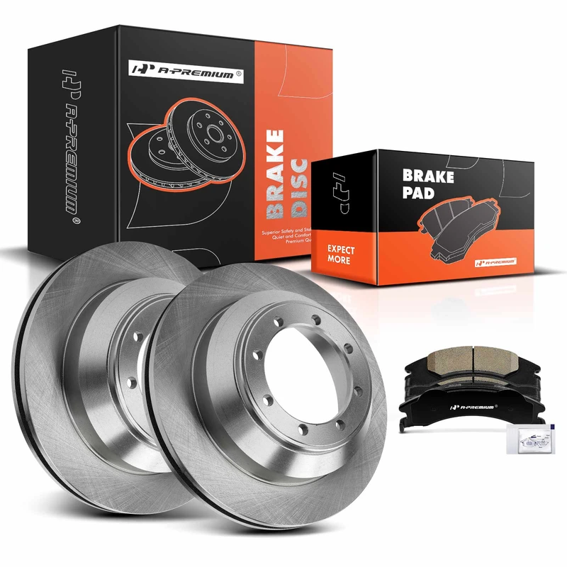 Brake Rotor and Pad Kit, 6 Pcs, Rear Driver & Passenger, A-Premium, APBRPR1300