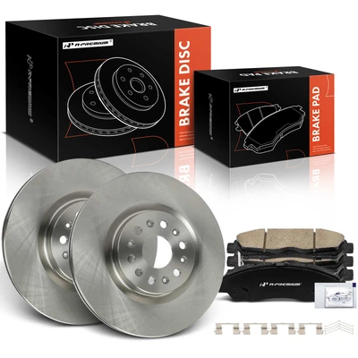 6 Pcs Front Disc Brake Rotors & Ceramic Brake Pads