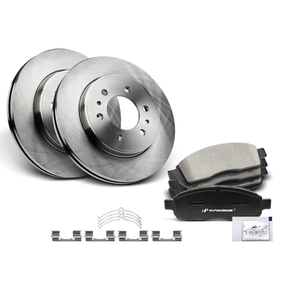 2009 Ford F-150 Brake Rotor and Pad Kit, 6 Pcs, Front Driver & Passenger, A-Premium, APBRPR1301