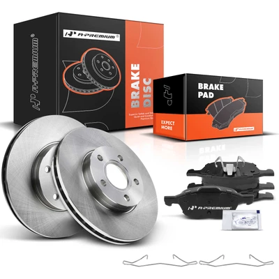 Front Disc Brake Rotors & Ceramic Brake Pads