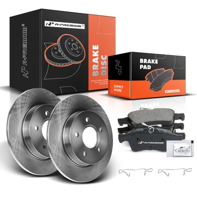 Rear Disc Brake Rotors & Ceramic Brake Pads