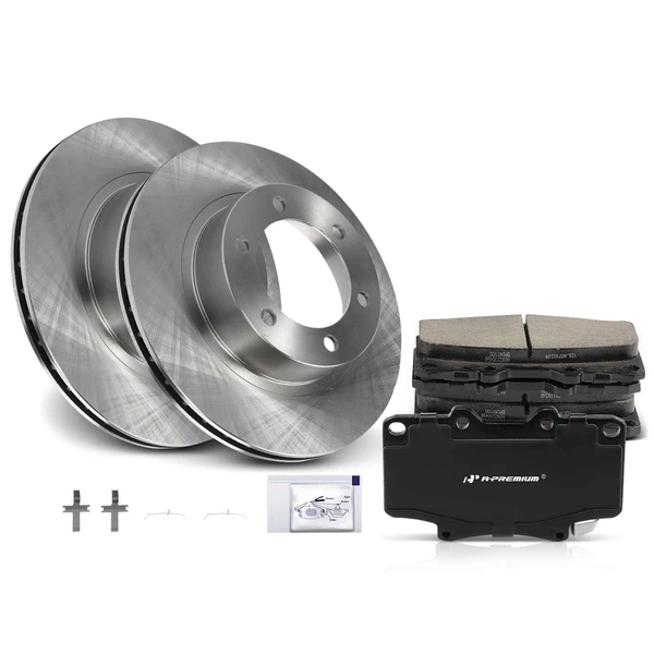 Disc Brake Rotors and Ceramic Pads Kit, 6 Pcs, Front Driver & Passenger, A-Premium, APBRPR850