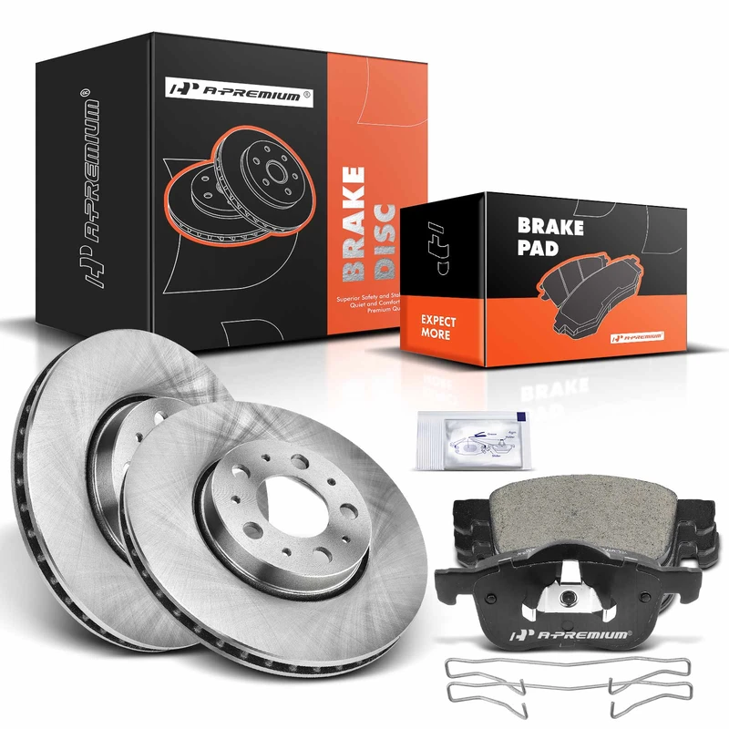 Front Disc Brake Rotors & Ceramic Brake Pads for Volvo S60 01-09 S80 V70 XC70