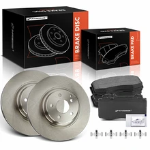 6 Pcs Front Disc Brake Rotors & Ceramic Brake Pads