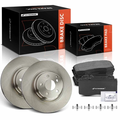 6 Pcs Front Disc Brake Rotors & Ceramic Brake Pads