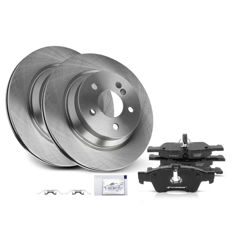 Brake Rotor + Brake Pad, Set of 6, Rear Driver & Passenger, A-Premium APBRPR1304