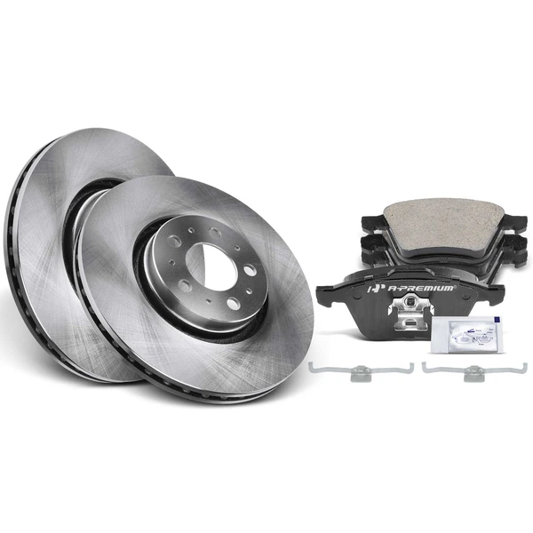 Disc Brake Rotors and Ceramic Pads Kit, 6 Pcs, Front Driver & Passenger, A-Premium, APBRPR058