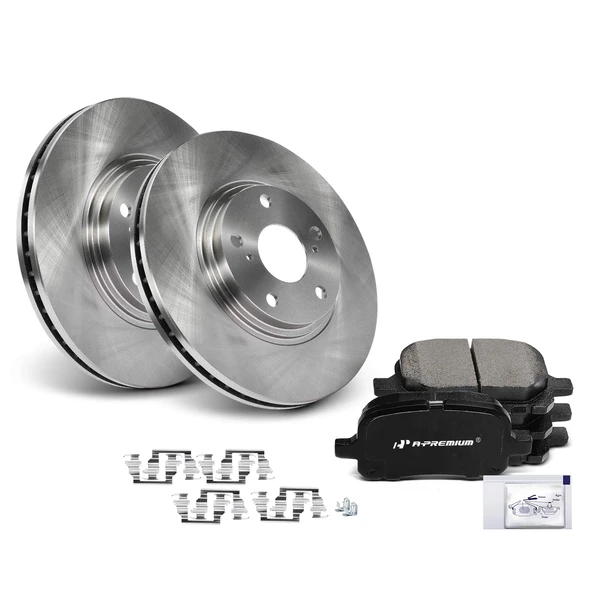 1999-2001 Lexus RX300 Disc Brake Rotors and Ceramic Pads Kit, 6 Pcs, Front Driver & Passenger, A-Premium, APBRPR857
