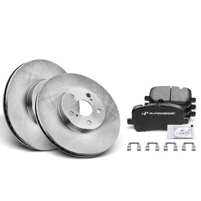 Front Disc Brake Rotors & Ceramic Brake Pads