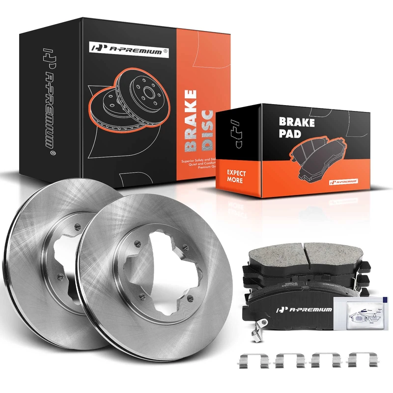 1994 Honda Accord Brake Pad and Rotor Kit Set of 6 Front Driver & Passenger A-Premium APBRPR862