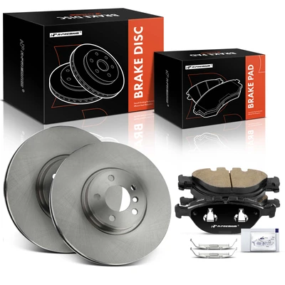 6 Pcs Front Disc Brake Rotors & Ceramic Brake Pads