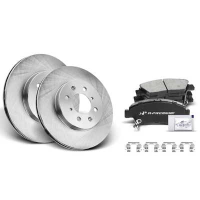 Front Disc Brake Rotors & Ceramic Brake Pads