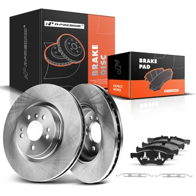 Front Disc Brake Rotors & Ceramic Brake Pads