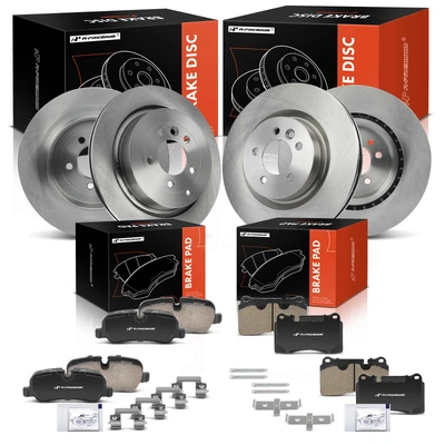 Disc Brake Rotors and Ceramic Pads Kit, 12 Pcs, Front & Rear, A-Premium, APBRPR553