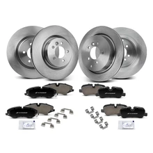 Front & Rear Disc Brake Rotors & Ceramic Brake Pads
