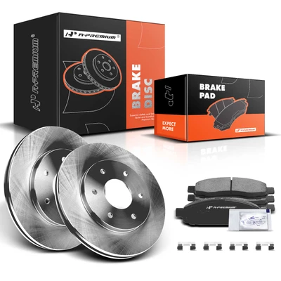 Front Disc Brake Rotors & Ceramic Brake Pads