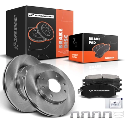 Front Disc Brake Rotors & Ceramic Brake Pads