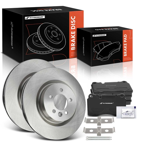 Disc Brake Rotors and Ceramic Pads Kit, 6 Pcs, Front Driver & Passenger, A-Premium, APBRPR557
