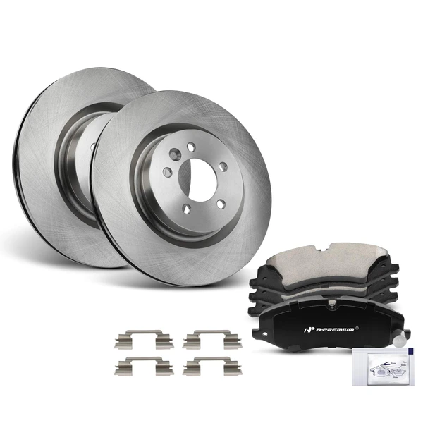 Disc Brake Rotors and Ceramic Pads Kit, 6 Pcs, Front Driver & Passenger, A-Premium, APBRPR1310