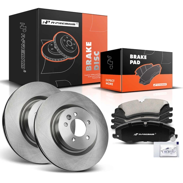 Disc Brake Rotors and Ceramic Pads Kit, 6 Pcs, Front Driver & Passenger, A-Premium, APBRPR1310