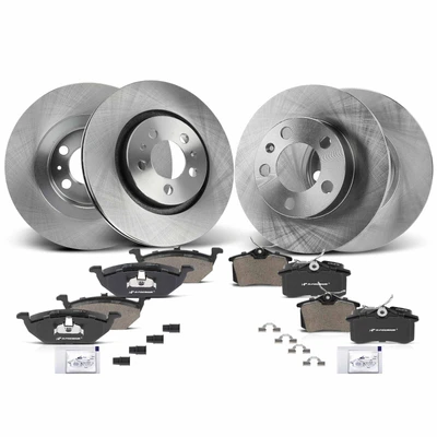 Front & Rear Disc Brake Rotors & Ceramic Brake Pads