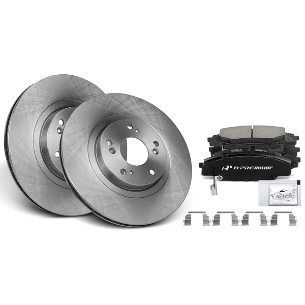 Disc Brake Rotors and Ceramic Pads Kit, 6 Pcs, Front Driver & Passenger, A-Premium, APBRPR880