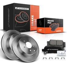 2011-2013 INFINITI M56 Disc Brake Rotors and Ceramic Pads Kit, 6 Pcs, Rear, A-Premium, APBRPR083