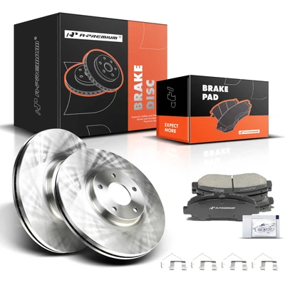 Front Disc Brake Rotors & Ceramic Brake Pads