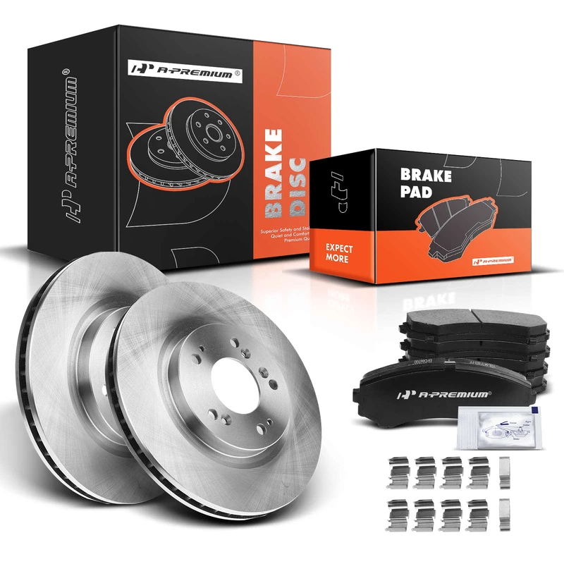 2011 Mitsubishi Endeavor Brake Pad and Rotor Kit Set of 6 Front Driver & Passenger A-Premium APBRPR432
