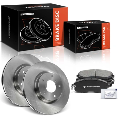 6 Pcs Front Disc Brake Rotors & Ceramic Brake Pads