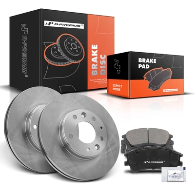 2003-2005 Mazda 6 Brake Pad and Rotor Kit, 6 Pcs, Front Driver & Passenger, A-Premium, APBRPR885