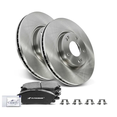 Front Disc Brake Rotors & Ceramic Brake Pads