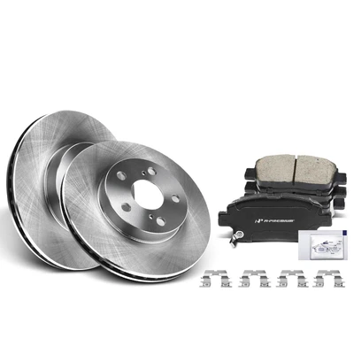 Front Disc Brake Rotors & Ceramic Brake Pads