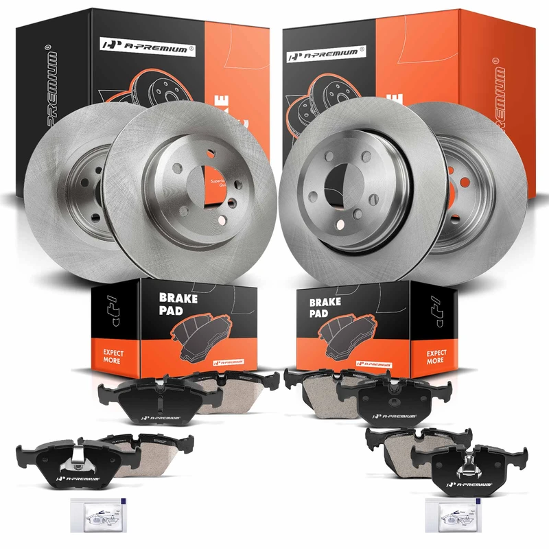 Brake Rotor and Pad Kit, 12 Pcs, Front & Rear, A-Premium, APBRPR1312